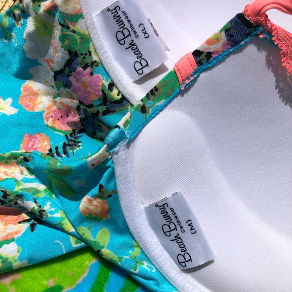 NWOT three pieces beach bunny bikini 👙 Bahama mama XL/L set or M/L and shorts S - Picture 9 of 16